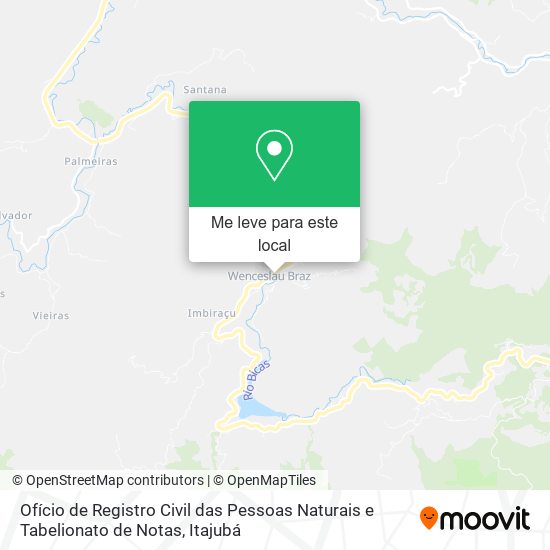 Ofício de Registro Civil das Pessoas Naturais e Tabelionato de Notas mapa