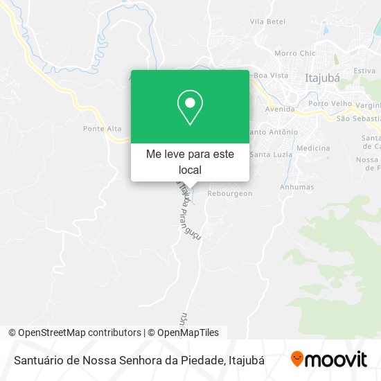 Santuário de Nossa Senhora da Piedade mapa
