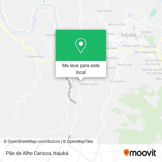 Pão de Alho Carioca mapa