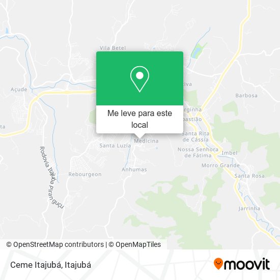 Ceme Itajubá mapa