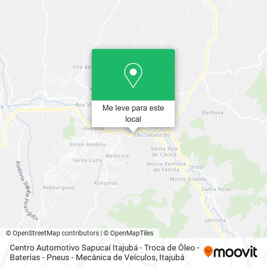 Centro Automotivo Sapucaí Itajubá - Troca de Óleo - Baterias - Pneus - Mecânica de Veículos mapa