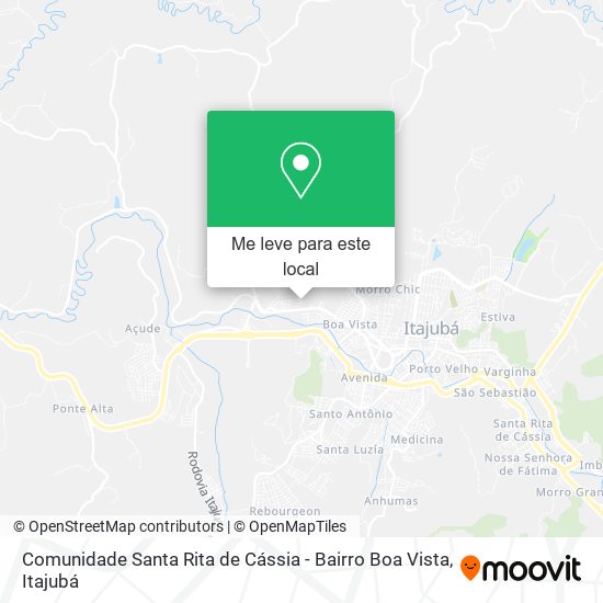 Comunidade Santa Rita de Cássia - Bairro Boa Vista mapa