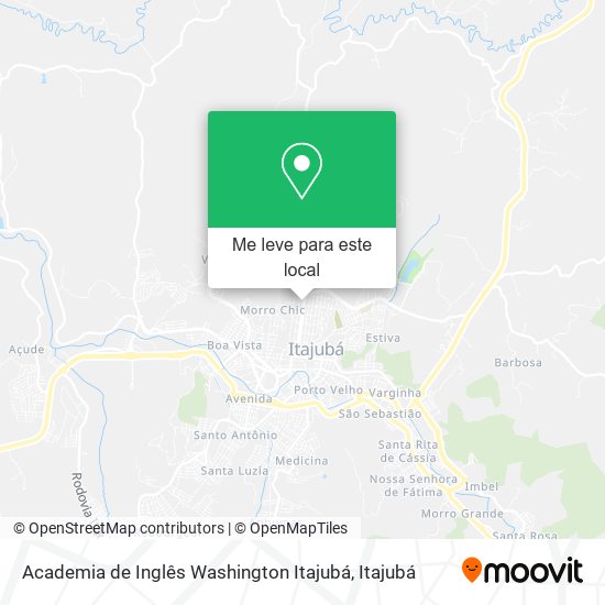 Academia de Inglês Washington Itajubá mapa