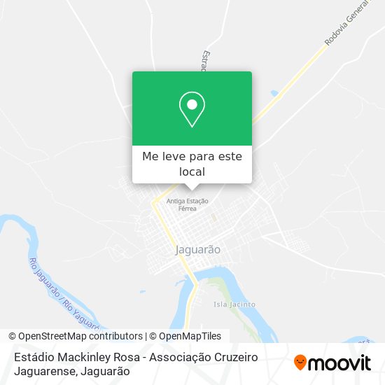 Estádio Mackinley Rosa - Associação Cruzeiro Jaguarense mapa
