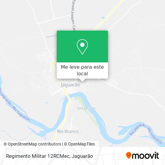 Regimento Militar 12RCMec mapa