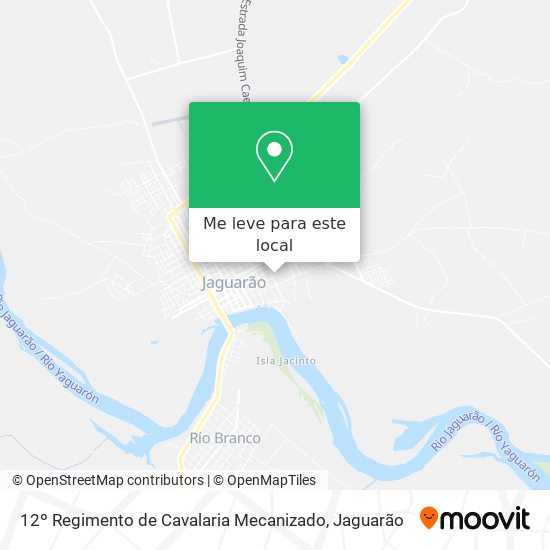 12º Regimento de Cavalaria Mecanizado mapa