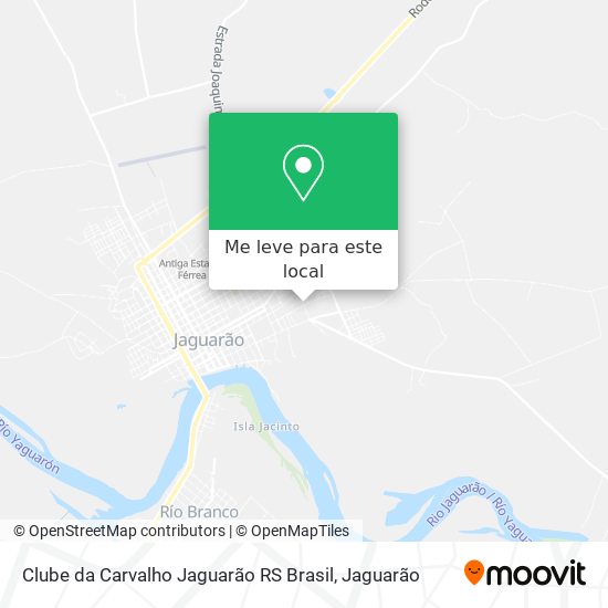 Clube da Carvalho Jaguarão RS Brasil mapa