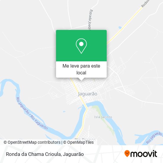 Ronda da Chama Crioula mapa