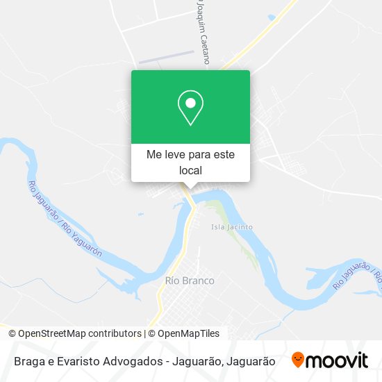 Braga e Evaristo Advogados - Jaguarão mapa