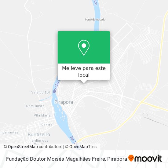 Fundação Doutor Moisés Magalhães Freire mapa