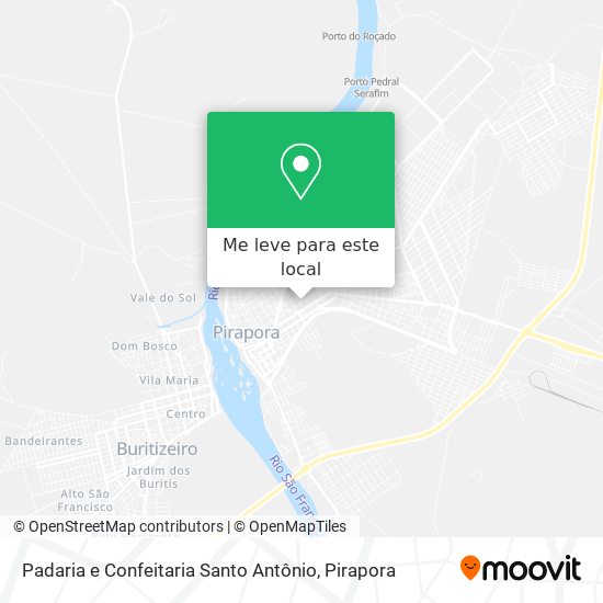 Padaria e Confeitaria Santo Antônio mapa