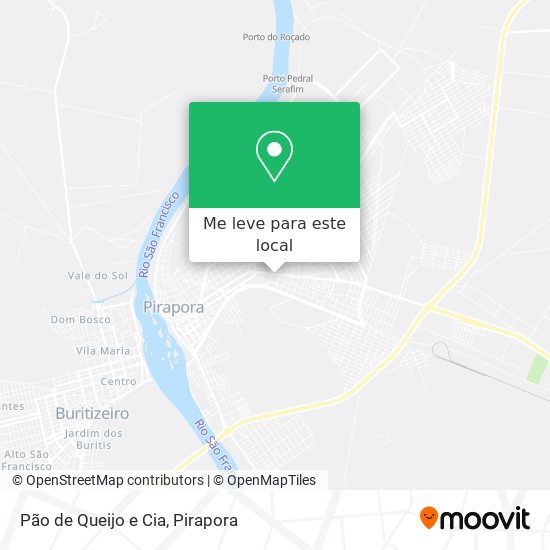 Pão de Queijo e Cia mapa