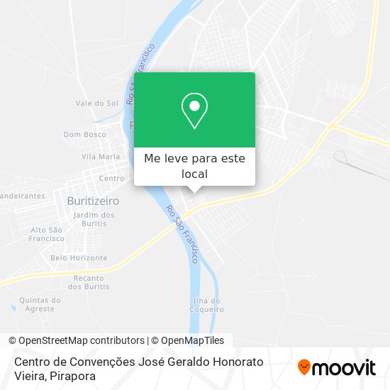 Centro de Convenções José Geraldo Honorato Vieira mapa