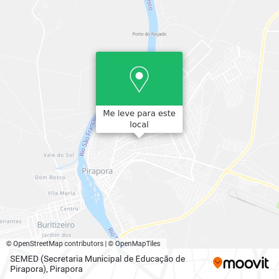 SEMED (Secretaria Municipal de Educação de Pirapora) mapa