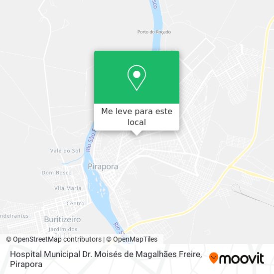 Hospital Municipal Dr. Moisés de Magalhães Freire mapa