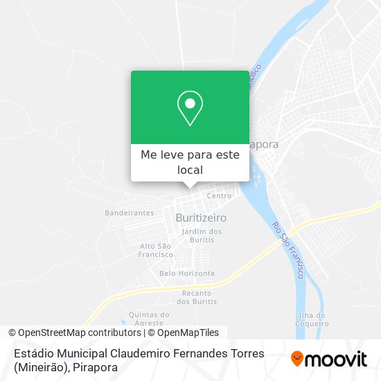 Estádio Municipal Claudemiro Fernandes Torres (Mineirão) mapa