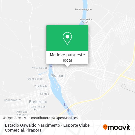 Estádio Oswaldo Nascimento - Esporte Clube Comercial mapa