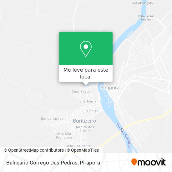 Balneário Córrego Das Pedras mapa