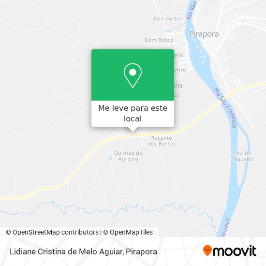 Lidiane Cristina de Melo Aguiar mapa