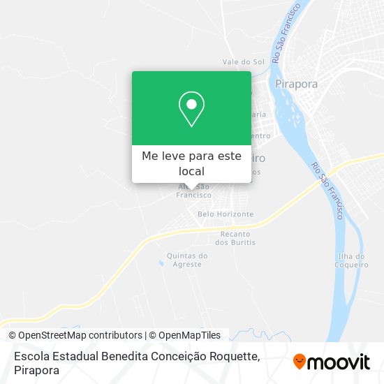 Escola Estadual Benedita Conceição Roquette mapa