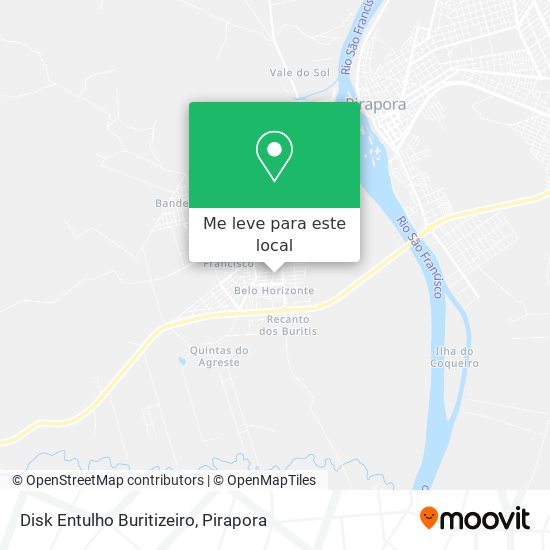 Disk Entulho Buritizeiro mapa