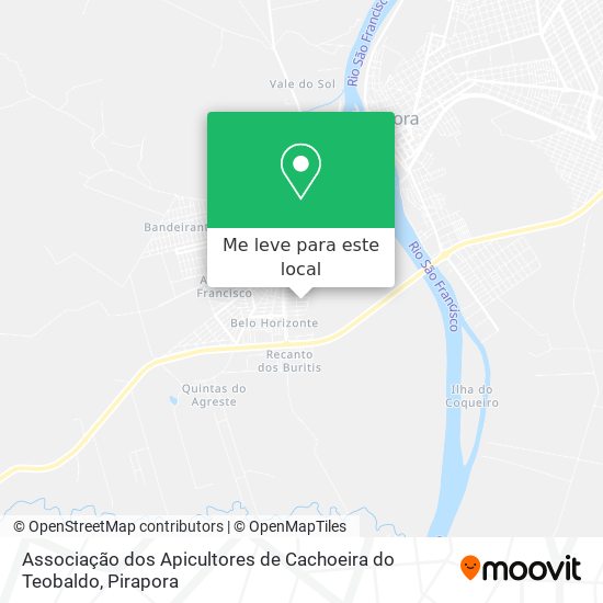 Associação dos Apicultores de Cachoeira do Teobaldo mapa