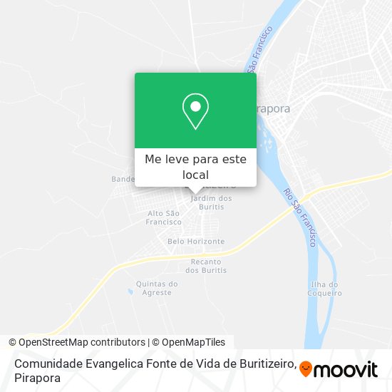 Comunidade Evangelica Fonte de Vida de Buritizeiro mapa