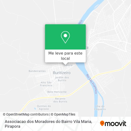 Associacao dos Moradores do Bairro Vila Maria mapa