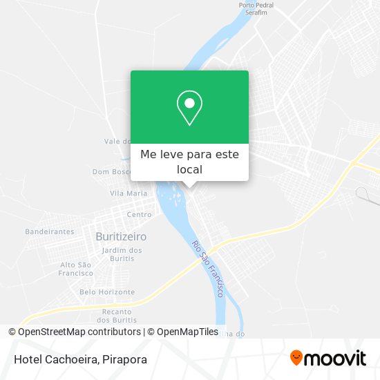Hotel Cachoeira mapa