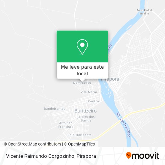 Vicente Raimundo Corgozinho mapa