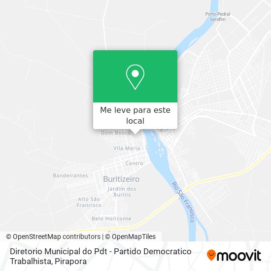 Diretorio Municipal do Pdt - Partido Democratico Trabalhista mapa