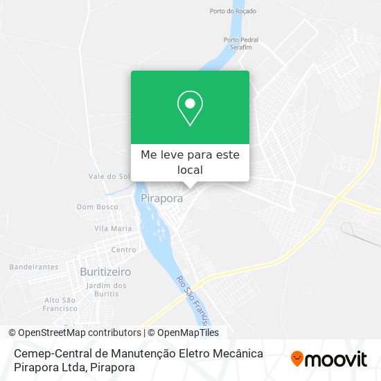 Cemep-Central de Manutenção Eletro Mecânica Pirapora Ltda mapa