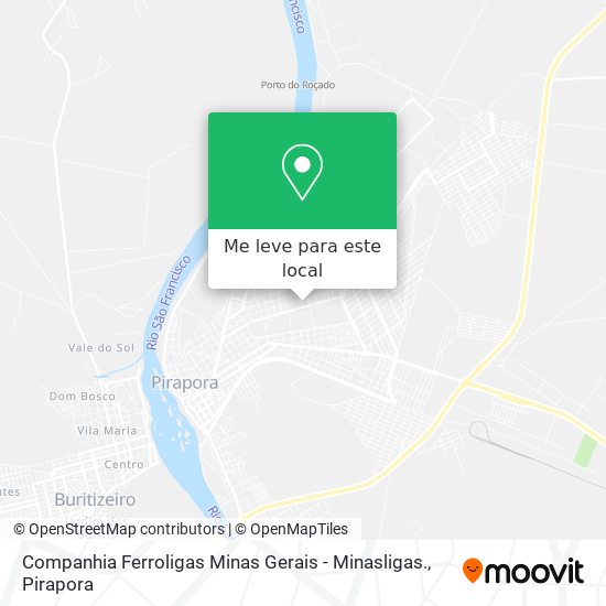 Companhia Ferroligas Minas Gerais - Minasligas. mapa