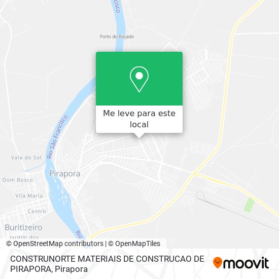 CONSTRUNORTE MATERIAIS DE CONSTRUCAO DE PIRAPORA mapa