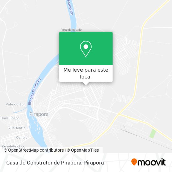 Casa do Construtor de Pirapora mapa