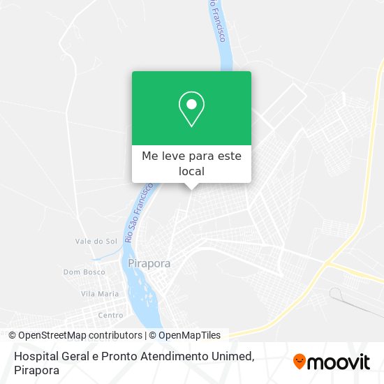 Hospital Geral e Pronto Atendimento Unimed mapa