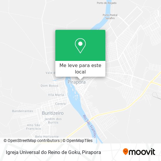 Igreja Universal do Reino de Goku mapa