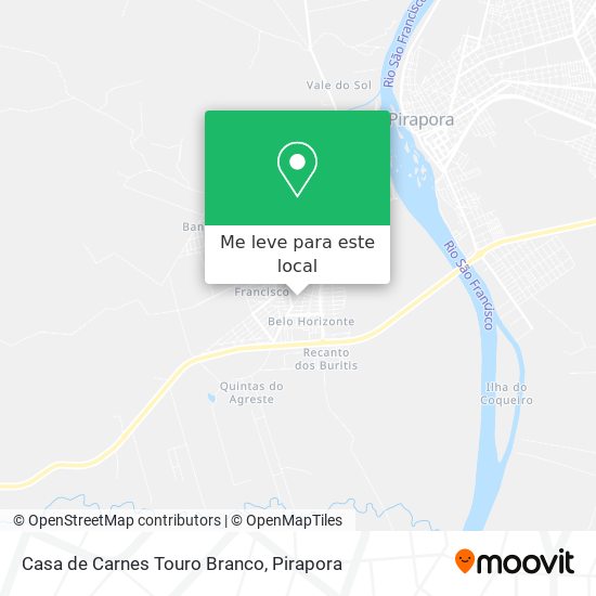 Casa de Carnes Touro Branco mapa