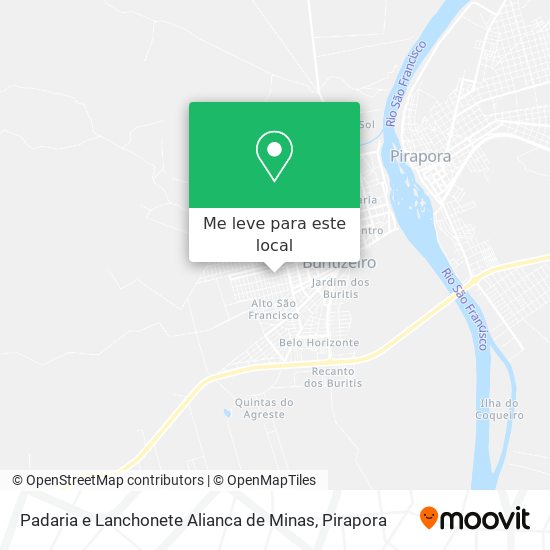 Padaria e Lanchonete Alianca de Minas mapa