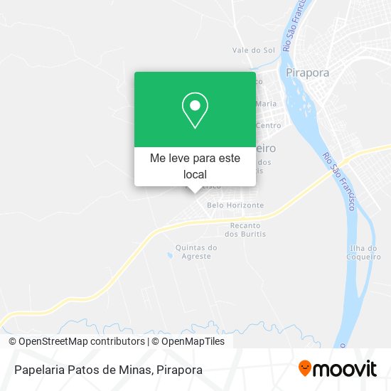 Papelaria Patos de Minas mapa