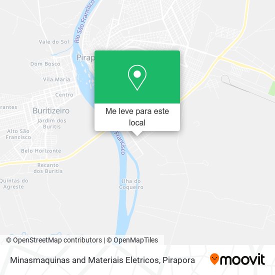 Minasmaquinas and Materiais Eletricos mapa