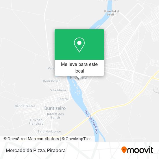 Mercado da Pizza mapa