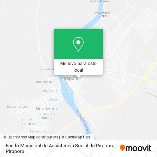 Fundo Municipal de Assistencia Social de Pirapora mapa