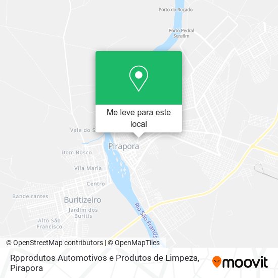 Rpprodutos Automotivos e Produtos de Limpeza mapa