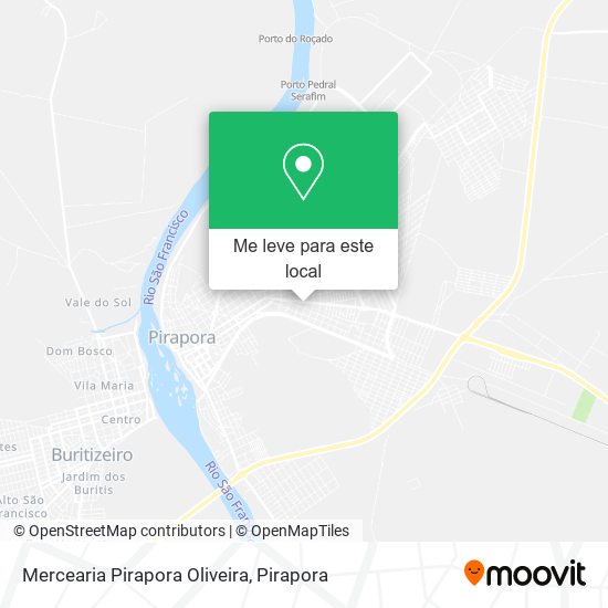 Mercearia Pirapora Oliveira mapa