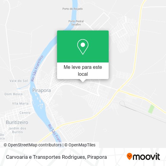 Carvoaria e Transportes Rodrigues mapa