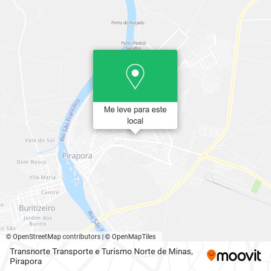 Transnorte Transporte e Turismo Norte de Minas mapa