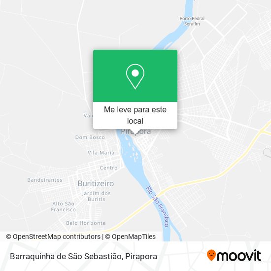 Barraquinha de São Sebastião mapa