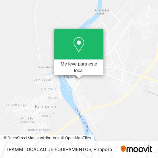 TRAMM LOCACAO DE EQUIPAMENTOS mapa