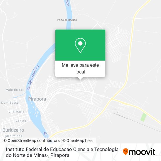 Instituto Federal de Educacao Ciencia e Tecnologia do Norte de Minas- mapa